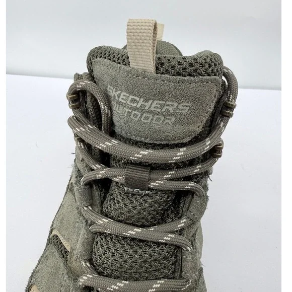 Skechers Boots Womens 8 Olive Waterproof Relaxed Air Cooled Memory Foam Hiking - Picture 6 of 12